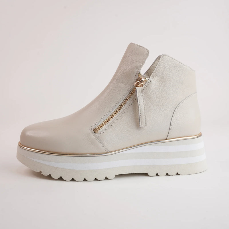 EVOL ANKLE BOOT - MILK LEATHER