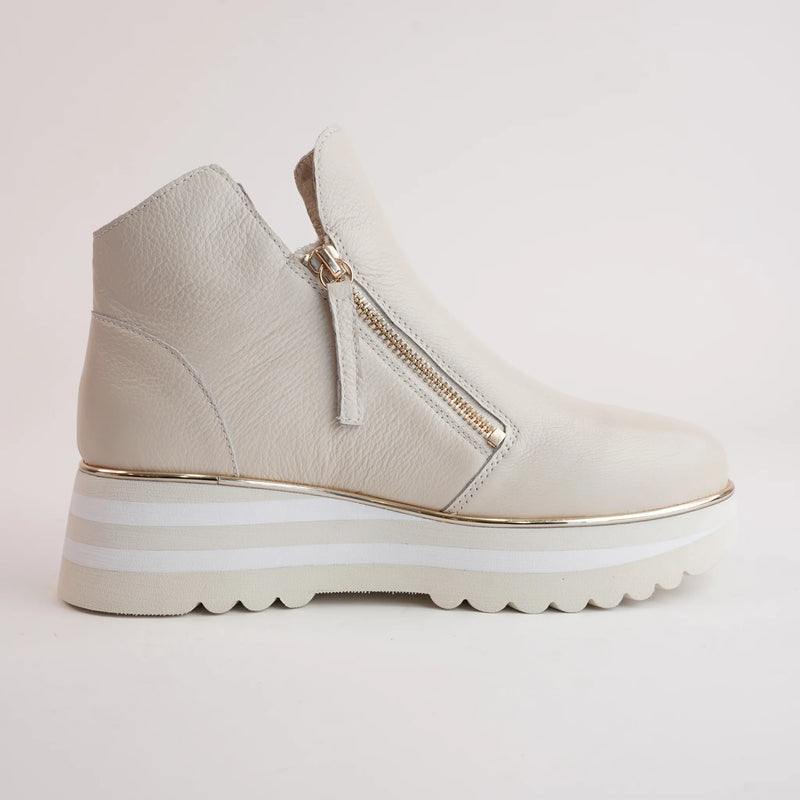 EVOL ANKLE BOOT - MILK LEATHER