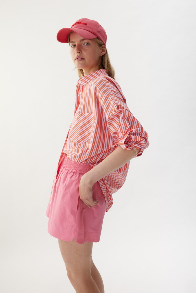 CHIARA MULTI STRIPE LONG SLEEVE SHIRT - LIGHT ROSA