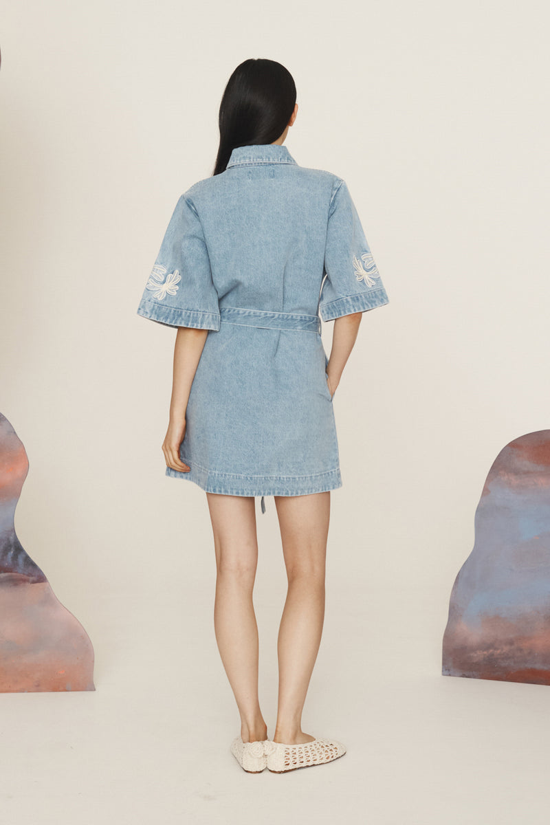 CHARLENE DENIM MINI DRESS