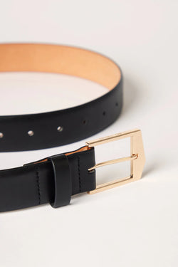 IDA 3.5CM BELT - BLACK LEATHER