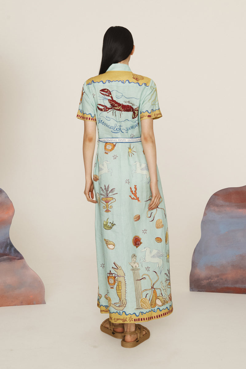 SURREALIST SUMMER SHIRTDRESS