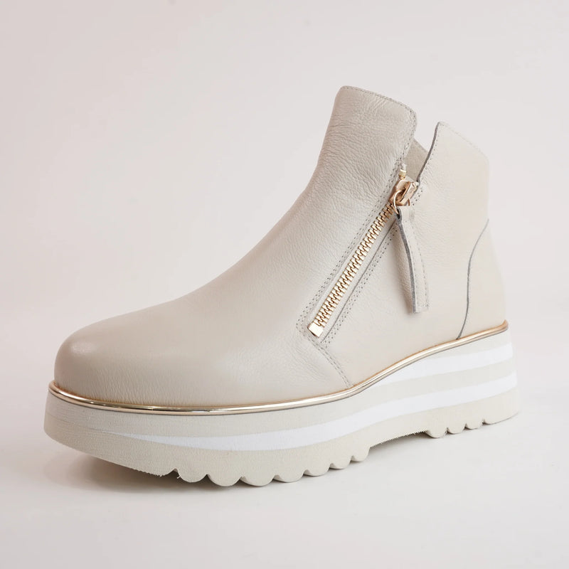 EVOL ANKLE BOOT - MILK LEATHER