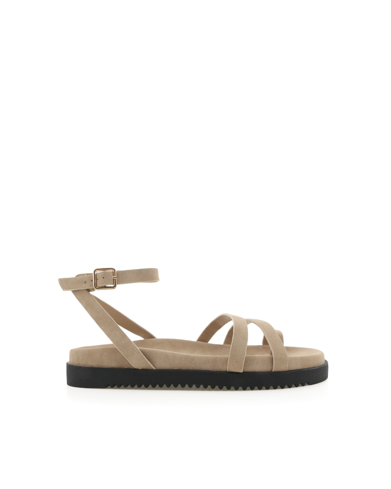 ASTRID SANDAL -  TAUPE NUBUCK