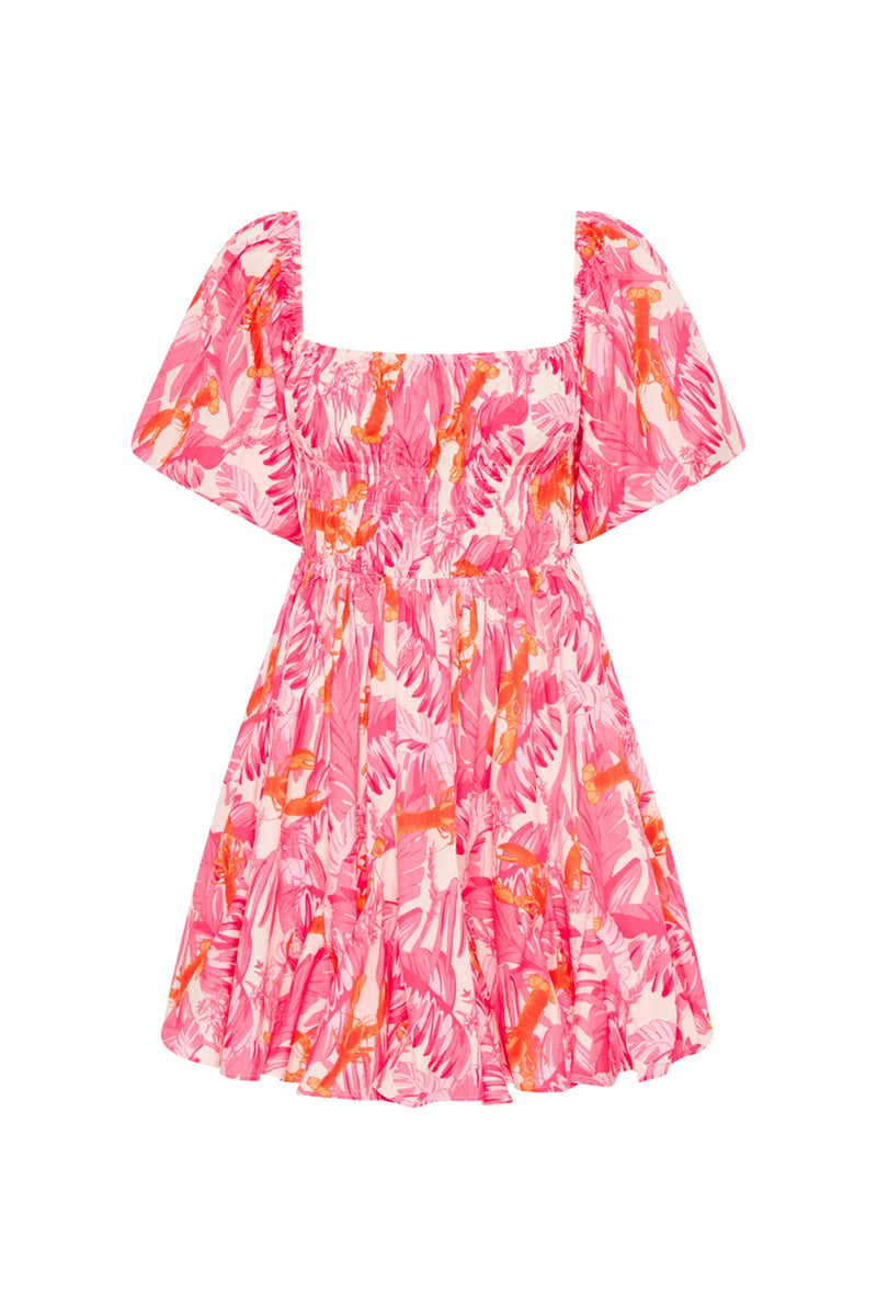 FLORA DRESS - PINK LOBSTER