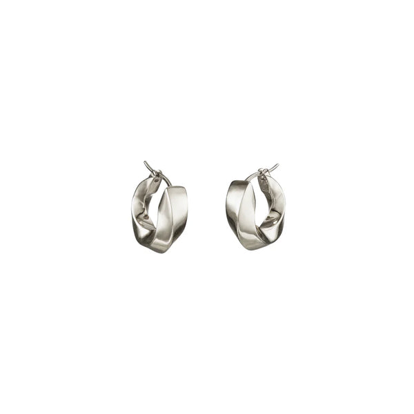 MIA HOOPS, SILVER PLATING