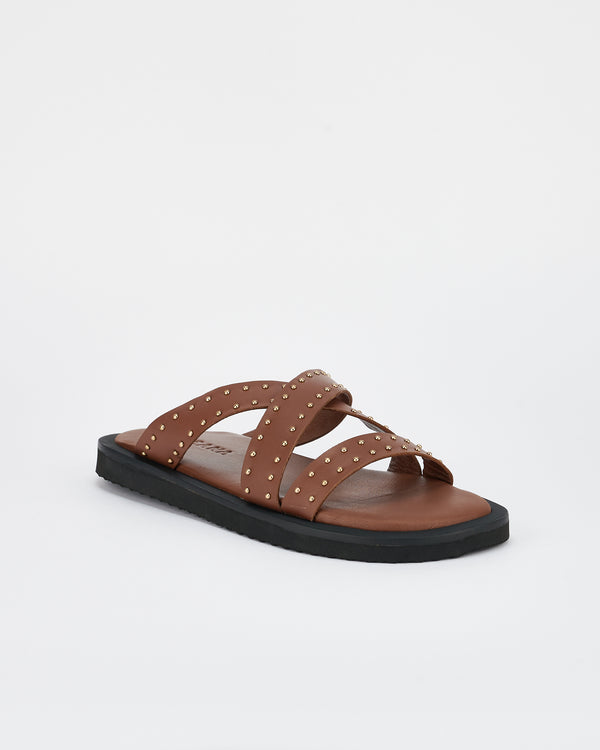 CAPRI FOOTBED - COCOA/GOLD