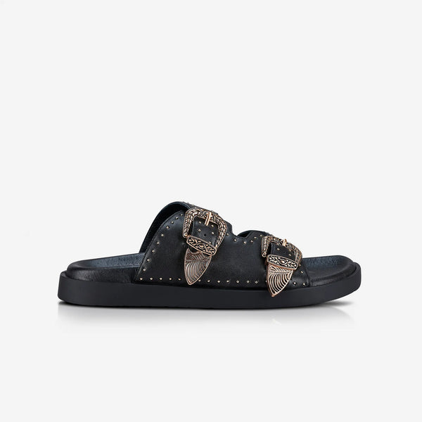 EASTWOOD STUD FOOTBED - BLACK/GOLD