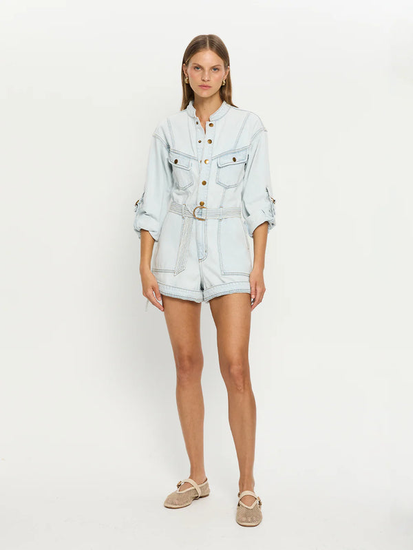 ELENA PLAYSUIT PALE BLUE