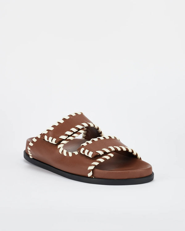 FONTELINA FOOTBED - COCOA/OFF WHITE TRIM