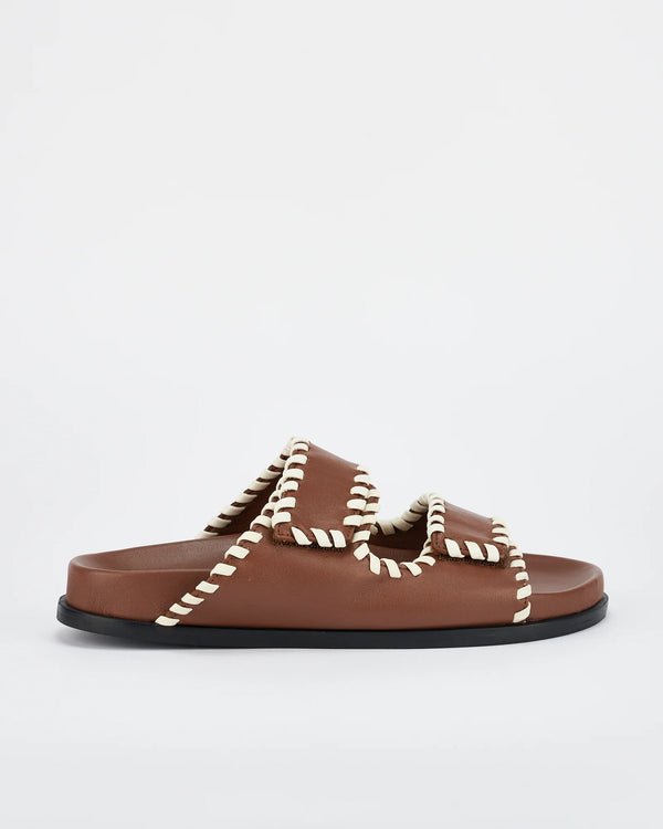 FONTELINA FOOTBED - COCOA/OFF WHITE TRIM