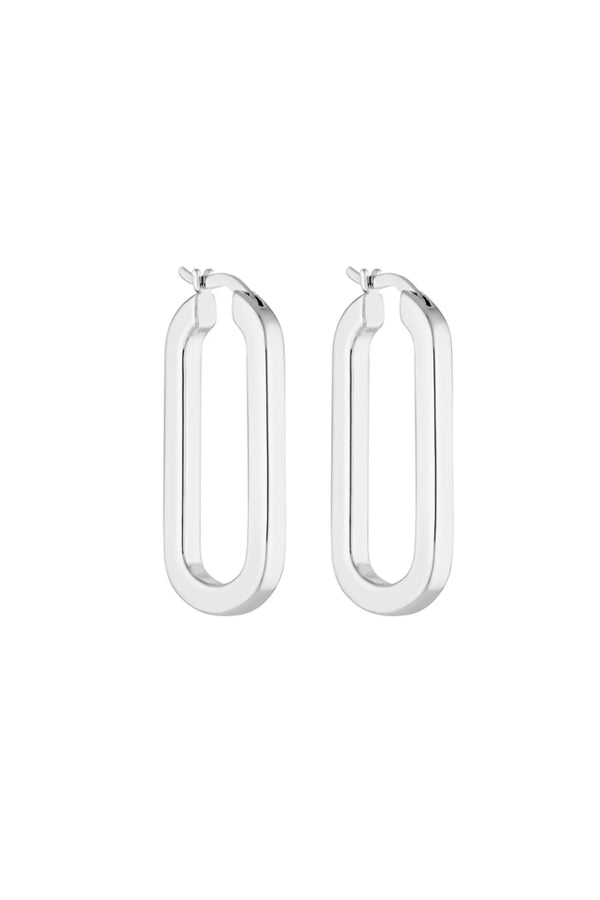 BABY OVAL HOOPS - SILVER