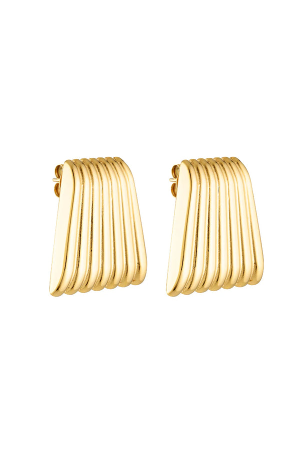 CATERPILLAR EARRINGS - GOLD