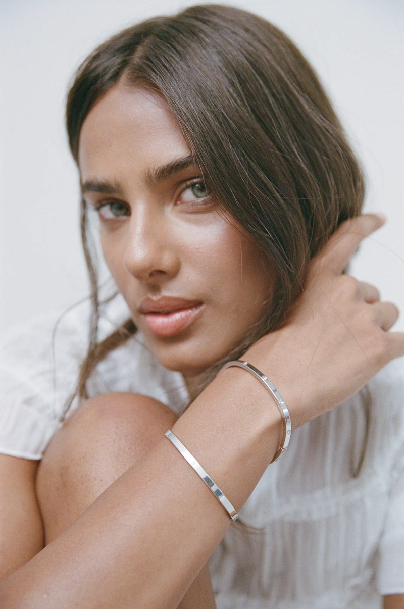 DYLAN BANGLE SILVER - PLAIN