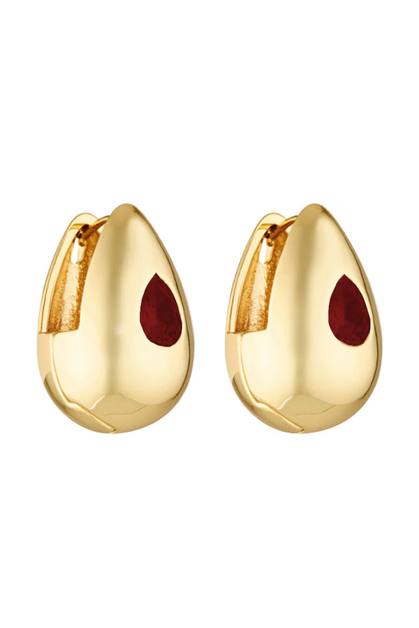 HERITAGE EARRINGS - GARNET GOLD