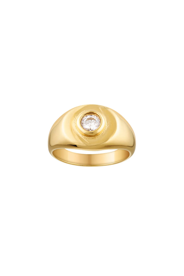 HERITAGE SIGNET RING - CLEAR