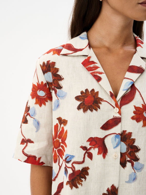 CRUZ SHIRT - CACTUS BLOOM SAND