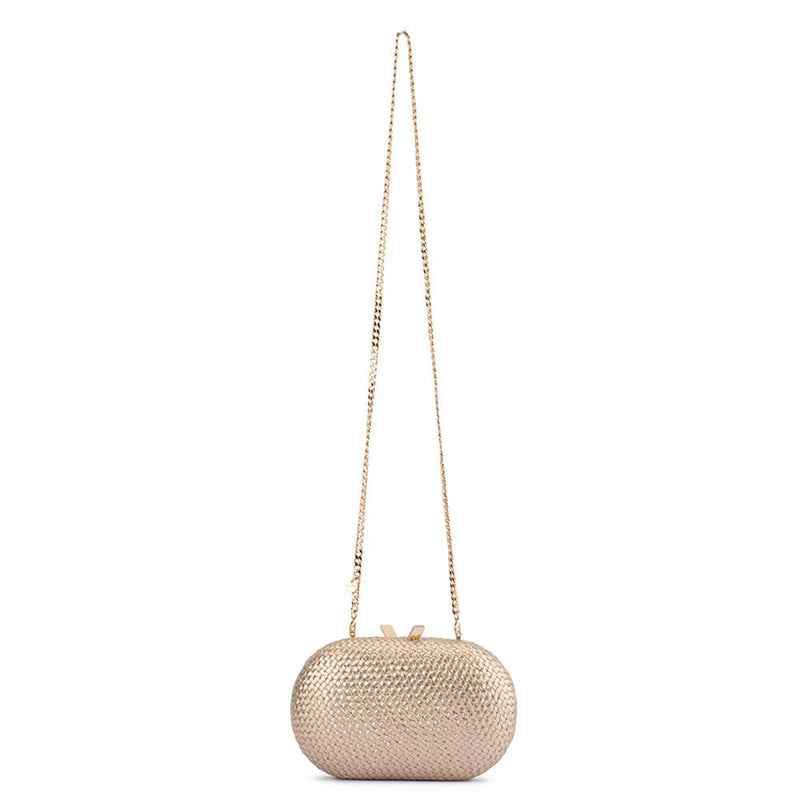 LUCIA WOVEN OVAL CLUTCH