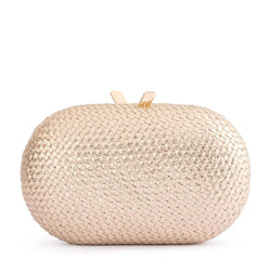 LUCIA WOVEN OVAL CLUTCH