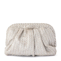 STEVIE PLEATED WOVEN CLUTCH