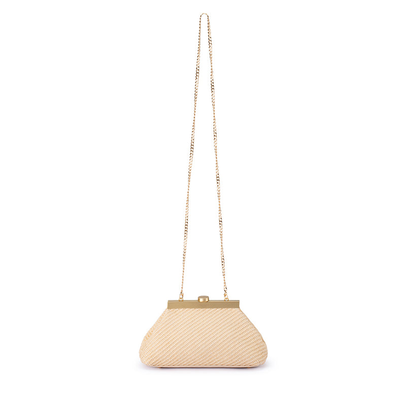 HANNA WOVEN STRAW CLUTCH